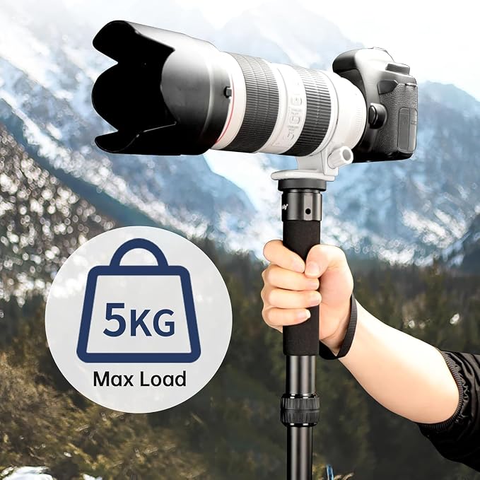 A-888 Camera Monopod, Length 32cm - 156cm, Aluminum Monopods for Cameras 7 Sections, Compact Travel Portable Selfie Stick for DSLR Smartphone Concert Festival - Image 5