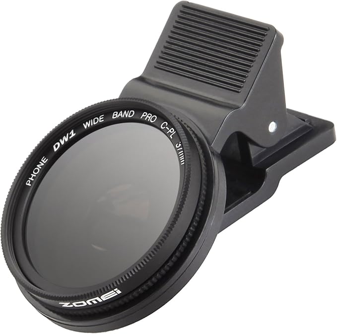 Zomei 37mm Professional Cell Phone Camera CPL Lens Filter with Clip for Galaxy S8 Android Smartphone by YidobloDisonphotoequipment