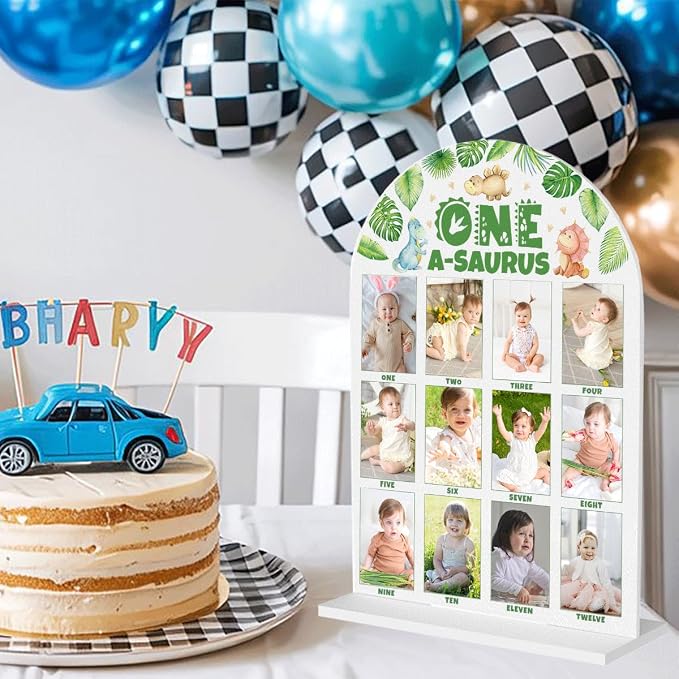 My First Year Photo Board Baby Milestone Signs One Year of Baby Photo Board, Best Babies Keepsake 10x14 Inches Acrylic Sign Decor Fits 2" x 3" Photo A02 - Image 4