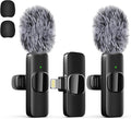 Professional Wireless Lavalier Lapel Microphone for iPhone, Mini Video Recording Mic for Interview Video Podcast Vlog YouTube & Livestream, Noise Reduction, Plug & Play (Lightning Port) by Unknown