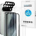 OMOTON 3+2 Pack for Google Pixel 11 Pro XL Screen Protector 6.8 Inch | 3 Tempered Glass Film and 2 Camera Lens Protector, Bubble-free, Easy Installation, Case Friendly, Not for Pixel 11 Pro/ 11 by OMOTON
