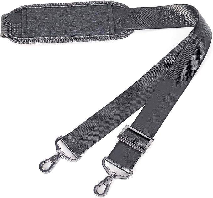 MOSISO 56 inch Shoulder Strap, Adjustable Soft Universal Non-Slip Strap | Thick Replacement Strap, Fit Padded with Metal Swivel Hooks for Laptop Shoulder Bag/Laptop Messenger Bag, Space Gray by MOSISO