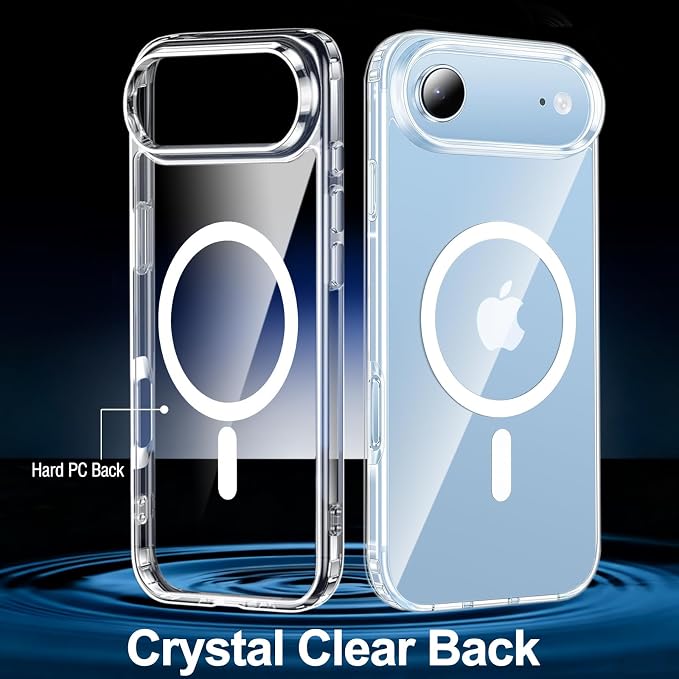 for iPhone Air Case Clear with Privacy Screen Protector | Magnetic, Compatible with MagSafe, Shockproof Slim TPU Cover for iPhone 17 Air Phone Case Transparent - Image 2