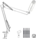 InnoGear Boom Arm Microphone Mic Stand for Blue Yeti Fifine HyperX, White | Desk Mount, Desktop Stands, Adjustable Reach, Rotate Fully, Folds Away Compactly, for Gaming, Streaming or Recording by InnoGear