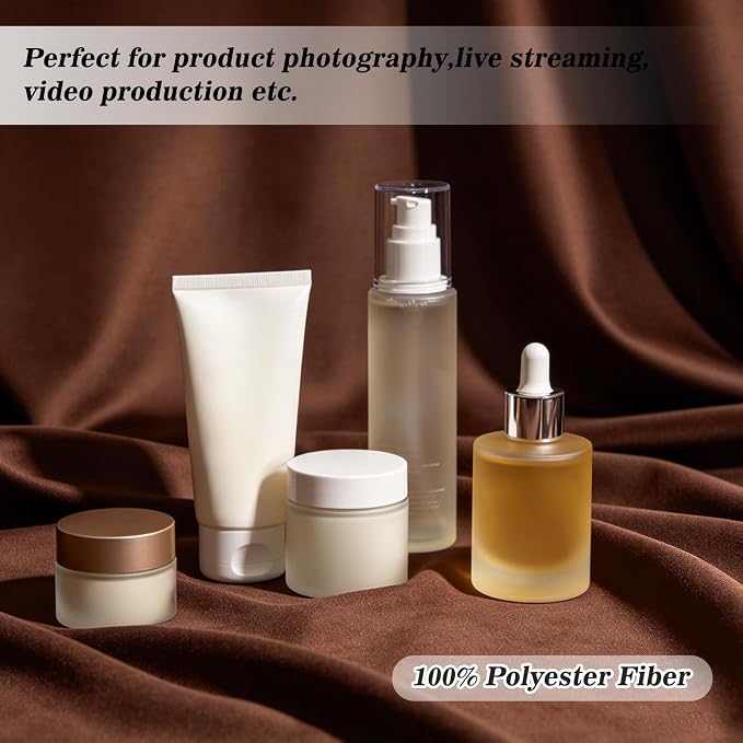 Brown Photography Backdrop for Photoshoot, 10x10 Ft Polyester Photo Backdrop Curtains, Brown Backdrops Screen for Photo Studio, Video, Content Creators, Birthday Parties Background - Image 5