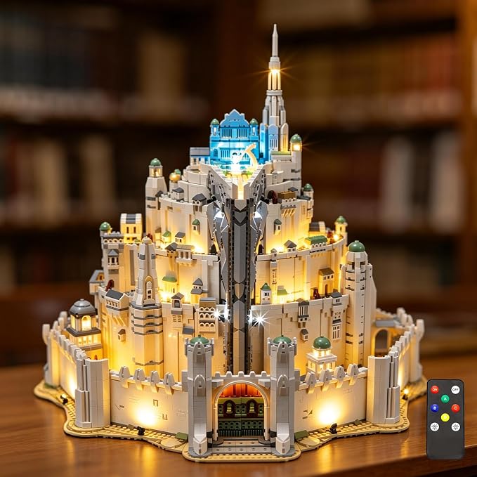 YEABRICKS LED Light for Lego 11377 Icons The Lord of the Rings: Minas Tirith Remote Control Version Building Blocks Model -Gift for Collectors & Hobbyists(Building Set NOT Included) by YEABRICKS