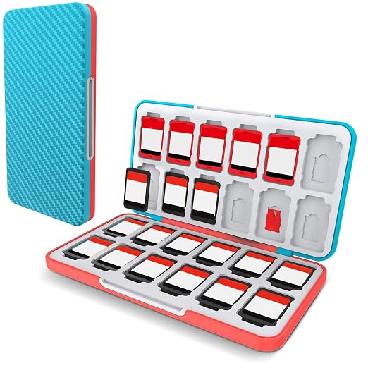 HEIYING Game Card Case Compatible with NINTENDO SWITCH 2 / Micro SD Cards | Portable Game Card Holder, Hard ABS Shell with Soft Silicone Lining, Dedicated Card Slots,Magnetic Closure for Easy Access by HEIYING