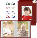 Popotop 2 Pack Photo Album 4x6 Pictures, Small Linen Slip-in Photo Albums Book for 80 Photos with 40 Pockets, Birthday Gifts for Women Mom Family Baby by Popotop