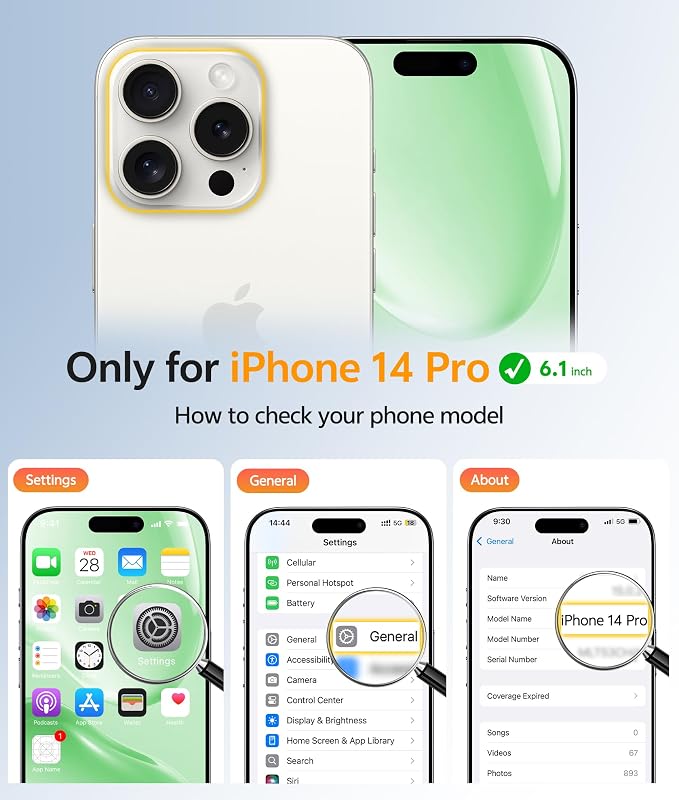 FNTCASE for iPhone 14 Pro Case, Compatible with Magsafe, Screen Protector | Full Camera Protection, Translucent Matte, 14FT Military Grade Drop Proof, Shockproof Protective Phone Cover, Green - Image 2