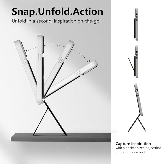 1ST IDEA for MagSafe Tripod Stand Ultra-Thin 0.23" | Aluminum Alloy Magnetic Tripod for iPhone, Flexible 20x Magnet Phone Stand Gift Accessories for Women Men for iPhone 17 16 15 14 13 12 Series - Image 3