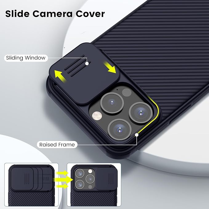 Nillkin CamShield Pro Magnetic Case for iPhone 15 Pro Max, Compatible with MagSafe, Sliding Camera Cover, Dark Purple - Image 4