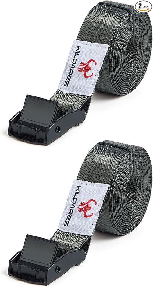 1" x 6.6' Trail Camera Strap,1800 lbs,Heavy-Duty Game Camera Strap,Tree Belts,Durable Nylon Fiber,Alloy Buckle (Brown 2Pcs) by WildAres