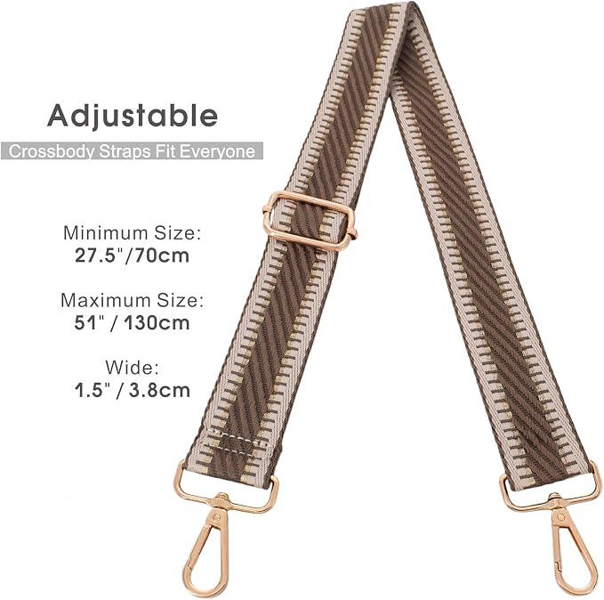 Replacement Purse Strap Shoulder Strap Adjustable Crossbody Strap for Women Crossbody Wide Shoulder Bag - Image 3