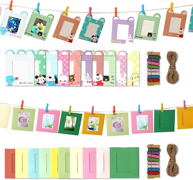 Instant Mini 12 Camera Accessories Compatible with Fujifilm Instax Mini 12 Camera Include Case/Album/Wall Hang Frames/Film Frames/Border Stickers/Corner Stickers (Mint Green) - Image 6