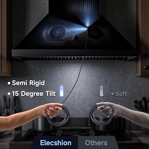 Endoscope Camera with Light, Dual-Lens 1920P HD Borescope with 8+1 Adjustable LED Lights, IP67 Waterproof Inspection Camera 16.5FT Semi-Rigid Snake Camera for iOS & Android (2 Interface) - Image 3