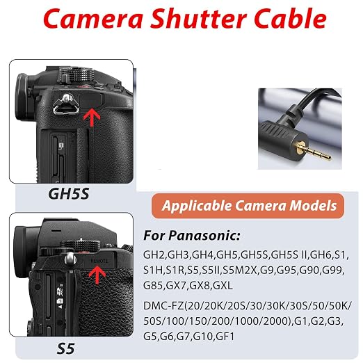 MCC-P for panasonic Cable The DJI Ronin-S stabilizer Connection Cable gh4/gh5/6/7/3 s5/s5II/S5M2XS G85/G90/G95/DMC-FZ2000/1000/20/50/100 Shutter Release (MCC-P1) - Image 4