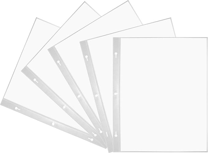 Pioneer Universal Top-Loading Page Protectors 5/Pkg, 12"X15" (W/White Inserts) - Image 2