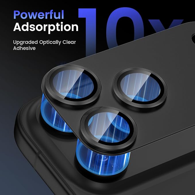 Tensea for iPhone 17 Pro Camera Lens Protector | Metal Aluminum Alloy Tempered Glass Cover Camera Screen Protector Accessories, Case Friendly - Image 4
