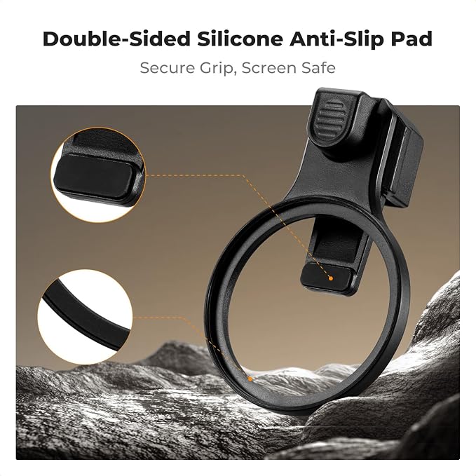 K&F CONCEPT 58mm Press-on Phone Lens Filter Adapter | Compatible with iPhone 17/16/15/14/13/12, 16/15/14/13/12 Pro, 16/15/14/13/12 Pro Max, FP102 - Image 2