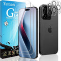 2 Pack Tempered Glass Screen Protector for iPhone 15 Pro Max | with 2 Pack Camera Lens Protector, Anti Scratch, Bubble Free, Case Friendly by Unknown