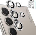 Tensea Compatible with Samsung Galaxy S24 Ultra Camera Lens Protector | 9H Tempered Glass Camera Cover Screen Protector Metal Individual Ring [Installation Tray][Case Friendly] by Tensea
