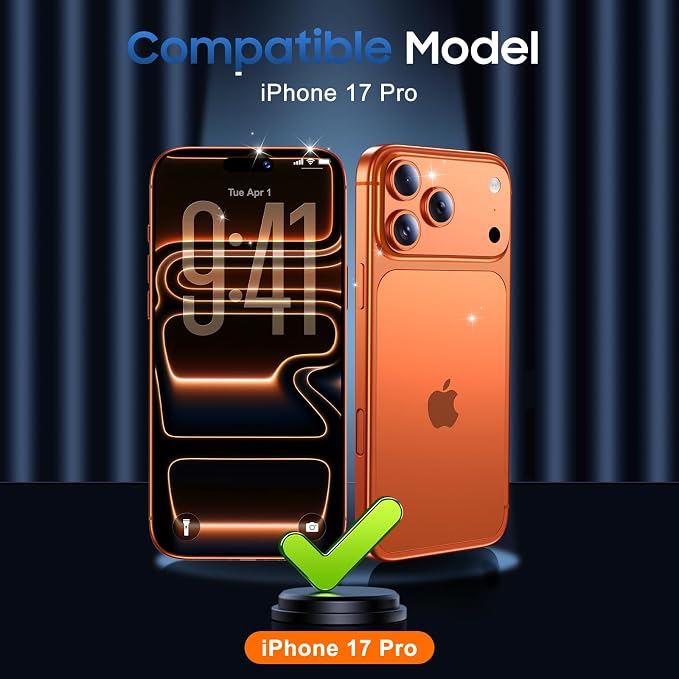 UniqueMe Compatible for 3 Pack iPhone 17 Pro Camera Lens Protector | Drop Protection, 9H Tempered Glass, Camera Cover, Update New Version - Image 7