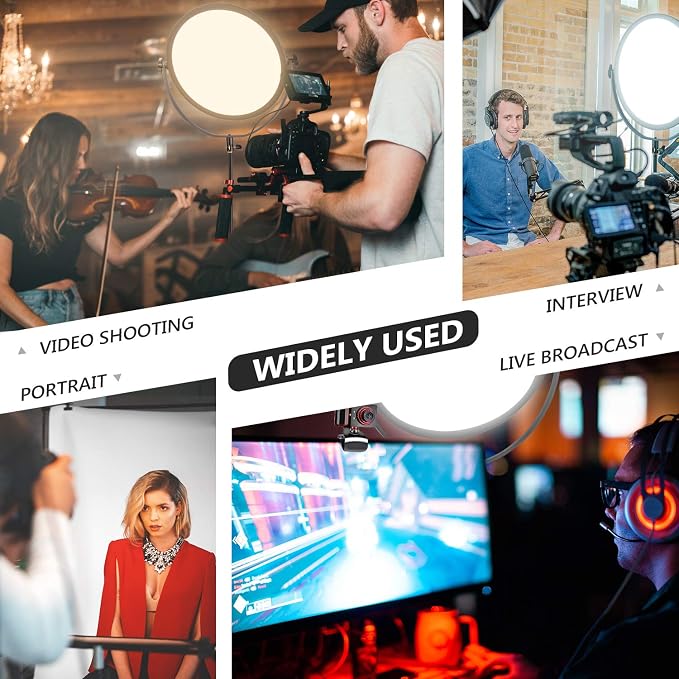 NEEWER LED Bi Color Studio Round Lighting, Ultra Thin Edge Flapjack Light | 18''/45.5cm, 70W, Dimmable Portrait Light, with AC Adapter, 2.4G Wireless Remote, Battery/Light Stand Not Included - Image 8