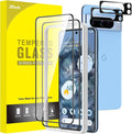 JETech Full Coverage Screen Protector for Google Pixel 8 Pro, 2+2 Pack | with Camera Lens Protector, HD Clear Tempered Glass, Anti-Scratch Protection, Easy Installation Tool by JETech