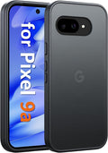 FNTCASE for Google Pixel 9a Case: Frosted Translucent Matte Shockproof Slim Protective Case - Military Grade Drop Proof Anti-Fingerprint Hard Back Cell Phone Cover (6.3 inch/Black) | 14FT Military Grade Drop Protection, Slim Shockproof Protective Cover... by FNTCASE