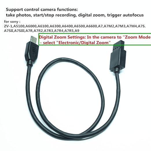 for DJI Ronin-S to Sony Camera Control Cable (MCC-Multi) 13.8in/35cm Extension Cord for Shutter Release Video Record Start/Stop & Focus Compatible with A7/A9/A7R/A7S/A6000/A6300/A6500/A1/ZV-1 Series - Image 5