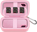 Comecase Dual SSD Case for SanDisk Extreme Portable SSD and Extreme PRO | Holds 2 Drives & 12 SD Cards, Elastic Strap Fit 500GB/1TB/2TB/4TB/8TB, Cable Groove & Carabiner for Travel, Pink, Box Only by COMECASE