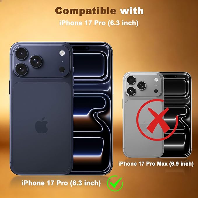 YWXTW 4 Pack Camera Lens Protector Compatible with iPhone 17 Pro (6.3 Inch), Full Coverage Tempered Glass Camera Lens Cover, [Night Shooting Mode] 0 Bubbles Case Friendly, High Definition - Image 7