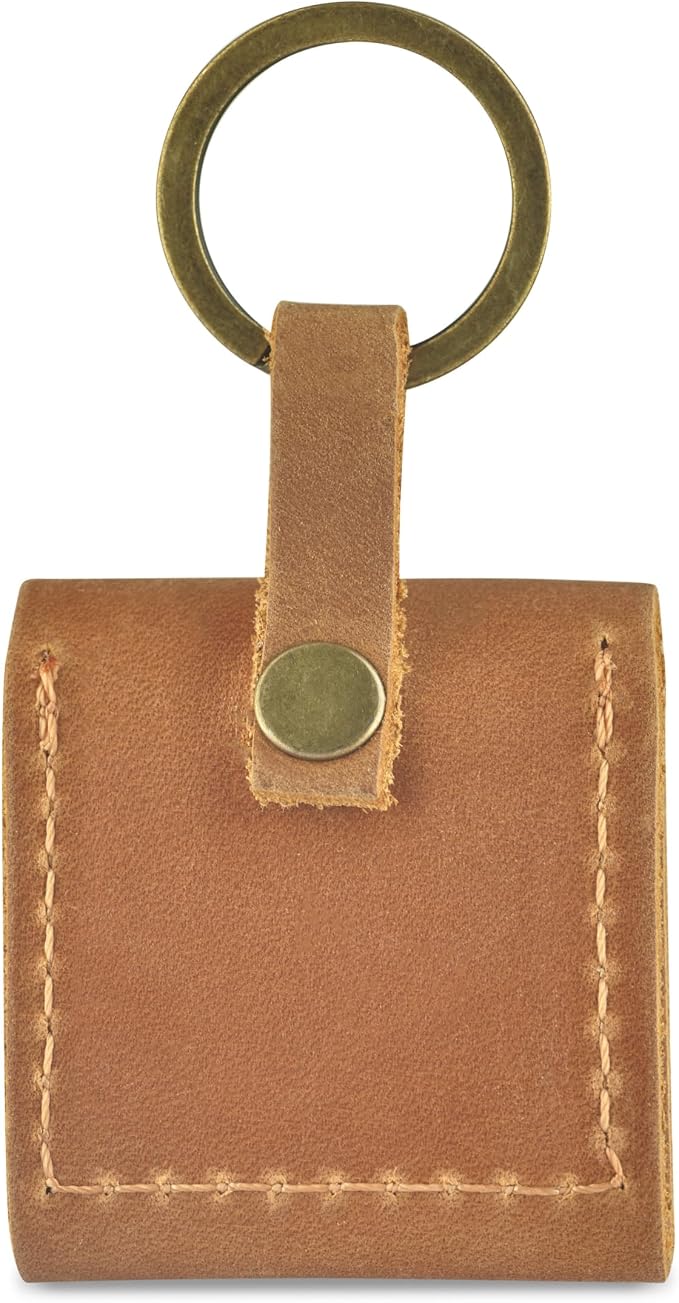 Leather SD Card Holder Keychain, SD Card Case Key Fob, Micro SD Card Holder Organizer, SD Card Storage Case, Memory Card Case Cover, Travel Memory Card Case (Vintage Brown) - Image 6