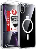 LeYi for iPhone-XR Case Clear: with Screen Protector X2 + Camera Cover X2 [ MagSafe Compatible] Magnetic Protective i Phone iphoneXR Case' Slim Girls Women Funda para 11XR, Transparent by LeYi