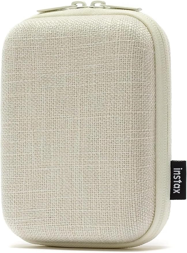 Fujifilm Instax Mini Link 3 Case, Portable Travel Carrying Case for Instax Mini Link 3 Smartphone Printer, Protective Zipper Case with Storage Pockets for Film, Cable & Accessories (Woven Ivory) - Image 2