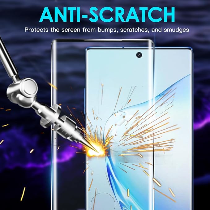 Didisky 2 Pack Screen Protector For Samsung Galaxy Note 10 Plus Tempered Glass,3D Curved Full Coverage, Anti Scratch,Bubble Free, HD Clear,Easy to Install, 9H Hardness - Image 3