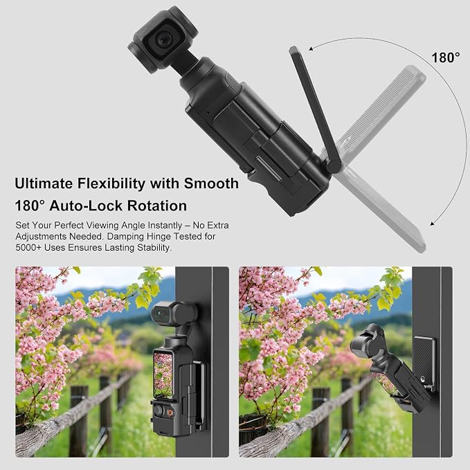 Magnetic Mount Stand for DJI Osmo Pocket 4/4P/3 & Xtra Muse | 180° Adjustable Magnetic Foldable Camera Holder, Portable Desktop Tripod Stand, Handheld Grip Handle, Vlogging Accessories - Image 3