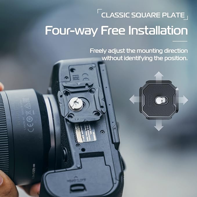 ULANZI F38 Camera Shoulder Strap Mount | Quick Release Kit for Shoulder Straps Kit V2, QR Plate Camera Tripod Mount - Image 5