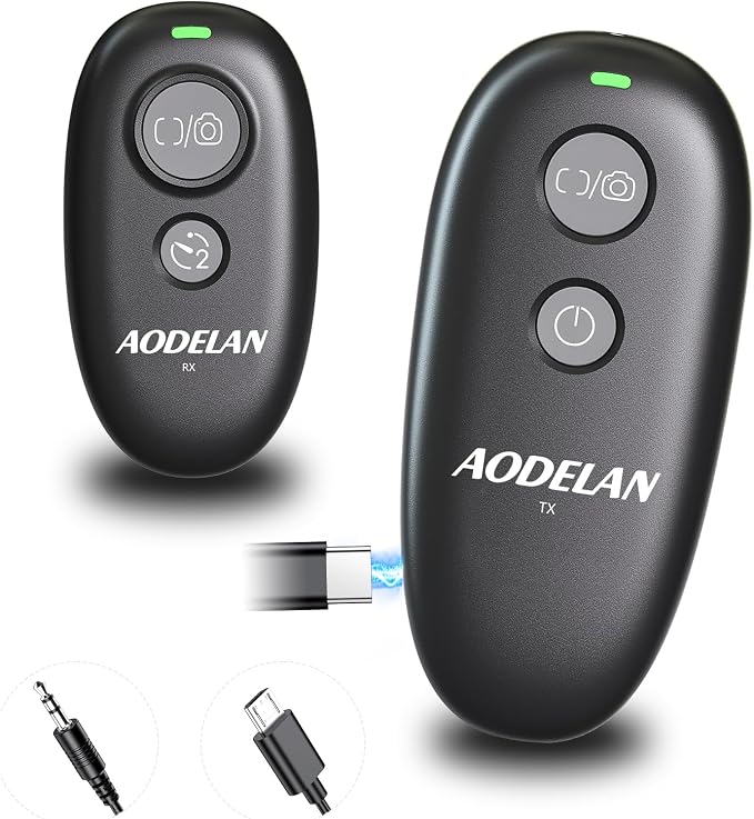 Upgraded Rechargeable USB-C Wireless Shutter Release Camera Remote Control | Compatible with Fujifilm X-S20, X-T50, X-S10, X-E5, X-E4, X-T200, X-M5, X-E3, X-T100, GFX100II, GFX100RF by AODELAN