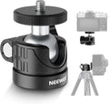 NEEWER Basics Mini Ball Head, Portable Tripod Head Camera Mount Adapter | 1/4" Screw, for Compact DSLR, Action Cam, Phone, LED Ring Light Monopod, Slider, 4.4lb Max Load, 360° Swivel, 90° Tilt, GM01 by Neewer