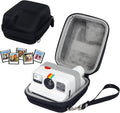 Camera Case for Polaroid Go/Go Gen2/3 Instant Print Camera, Black | Hard Case for Polaroid Go, Travel Storage Bag, with 5 Go Magnetic Picture Frames, Handle Strap, Robust Protection, No Camera by wogozan