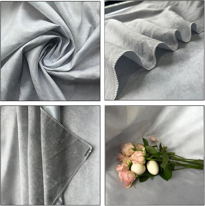 8x16ft Grey Portrait Photography Backdrops Solid Texture Abstract Photo Background for Photoshoot - Image 4