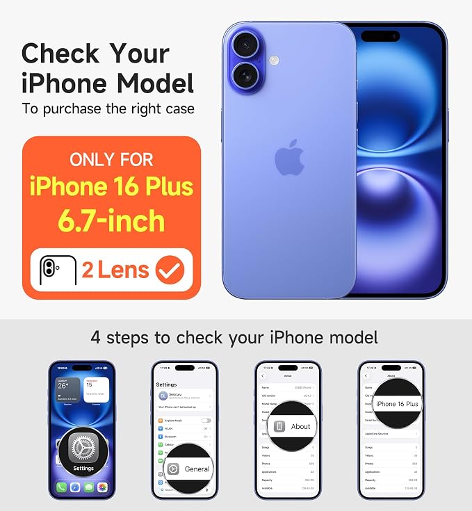 SURITCH for iPhone 16 Plus Case with Magnetic Camera Slide Cover and Adjustable Kickstand, Compatible with MagSafe, Shockproof Bumper Case Slim Protective Cover for iPhone 16 Plus 6.7 Inch, Blue - Image 2