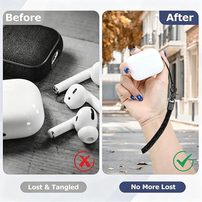 Elastic Nylon Wrist Lanyard for AirPods Case , Anti-Lost Strap for AirPods 1/2/3/Pro/Pro 2 Charging Case, Multi-Functional Wrist Strap for Phones Keys Cameras Small Gadgets, Starry Night +Black Buckle - Image 5