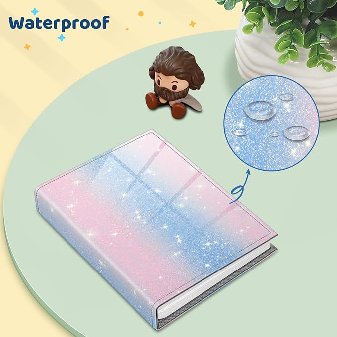 Fintie Photo Album 4x6 Photos - 52 Pockets Small Wallet Albums For Family | Vegan Leather Cover, 4X6 Picture Keepsakes, Family/Wedding/Travel Memory Book, Baby/Kids/Boys/Girls Gift, Pink/Blue - Image 6