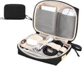 SIMTOP Small Tech Case Organizer for Cords Chargers Earbuds Travel Pouch | Small tech bag pouch for cables charger earbuds phone cords power bank soft padded case purse backpack office commute travel by SIMTOP