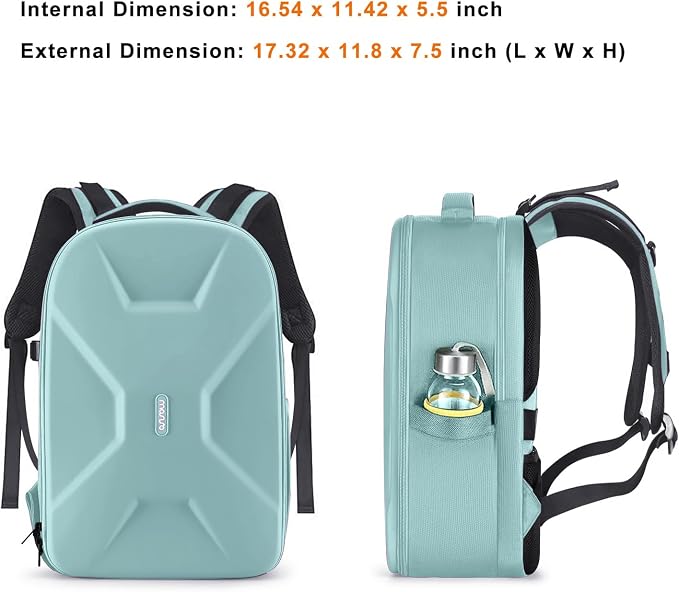 MOSISO Camera Backpack, DSLR/SLR/Mirrorless Photography Camera Bag | 15-16 inch Waterproof Hardshell Case with Tripod Holder&Laptop Compartment Compatible with Canon/Nikon/Sony, Aquamarine - Image 7