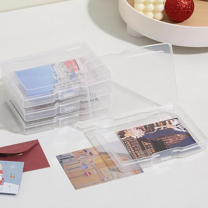 novelinks Photo Storage Box and 16 Inner 4" x 6" Photo Storage Containers | 2Pack Clear, Photo Albums 4x6 Pictures, Photo Organizers and Storage, Card Game Storage, Task Boxes for Special Education - Image 5