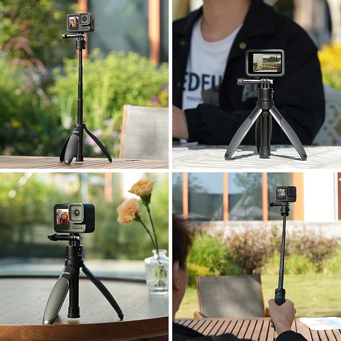 TELESIN 15.75'' Selfie Stick Tripod,Portable Camera Handle Grip Monopod | For GoPro 13 12 11 10 Max/Insta360 X5/AKASO/DJI Osmo Action 6 5 pro Osmo Nano Accessories - Image 6