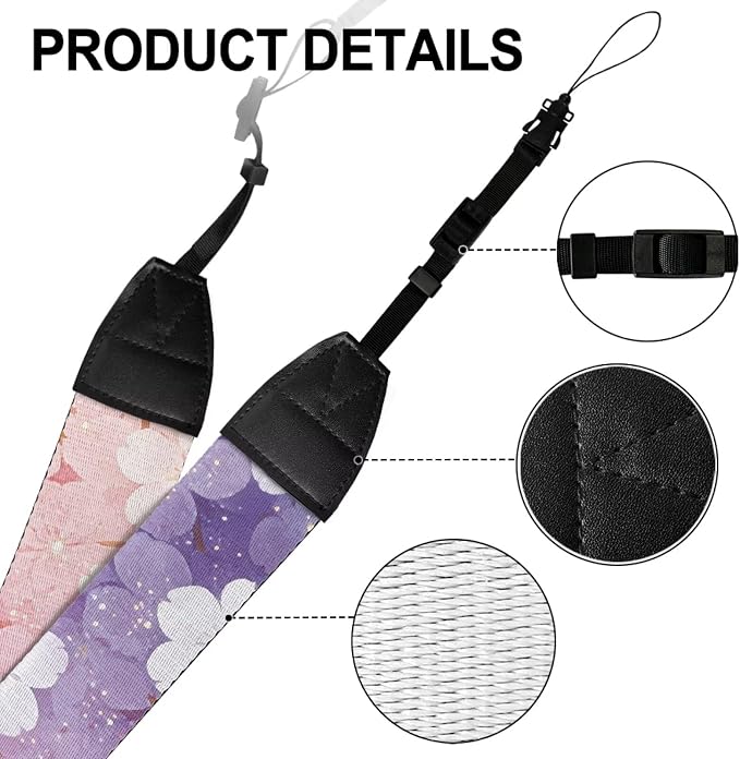 Coldinair Black Adjustable Camera Strap Universal Neck & Shoulder Soft Padded Strap for All DSLR Cameras,Binoculars - Image 7